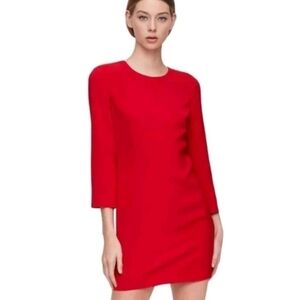 Aritzia Babaton Noah size 6 Red Long-Sleeve Sheath Mini Dress